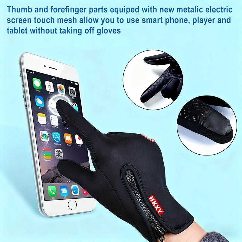Outdoor Winter Gloves, Touchscreen Andwindproof Full-Finger Gloves for Sports, Travel,And Daily Activities